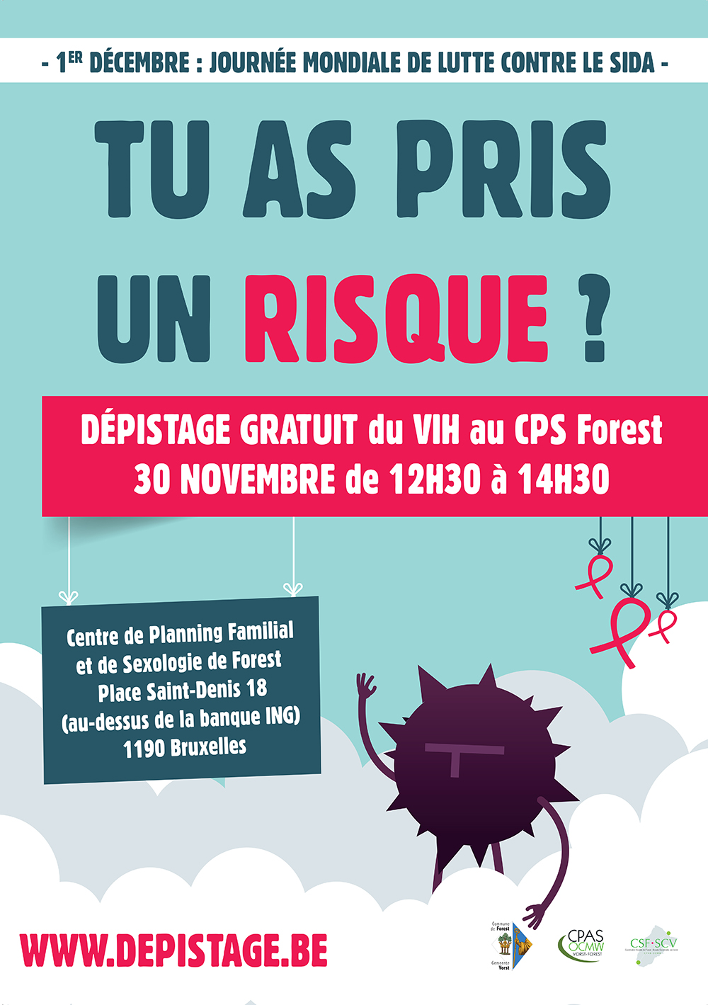 affiche depistage.be forest