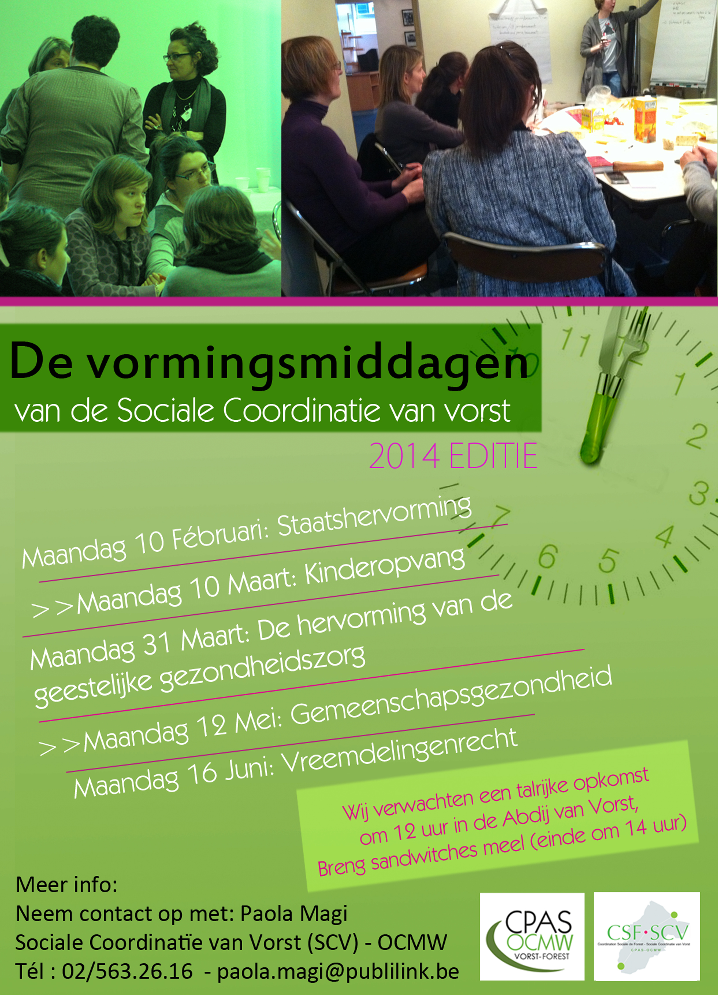 Vormingsmiddagen 2014 (1e semester)