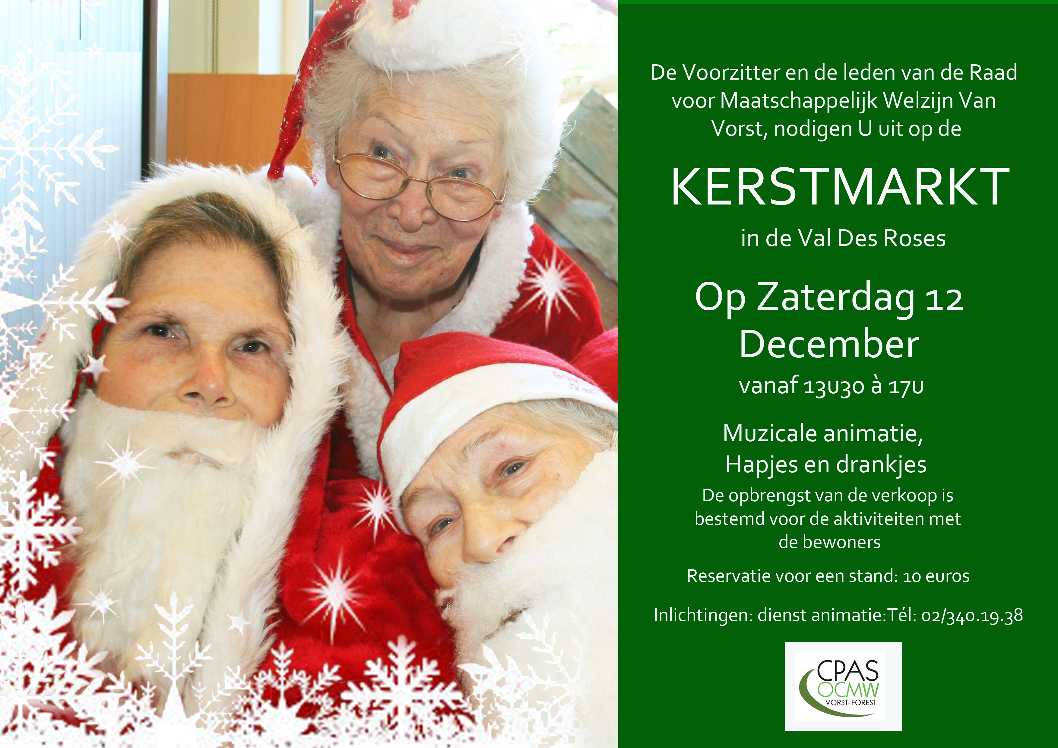 Kerstmarkt in de Verzorgingstehuis Val Des Roses - Zaterdag 12 December