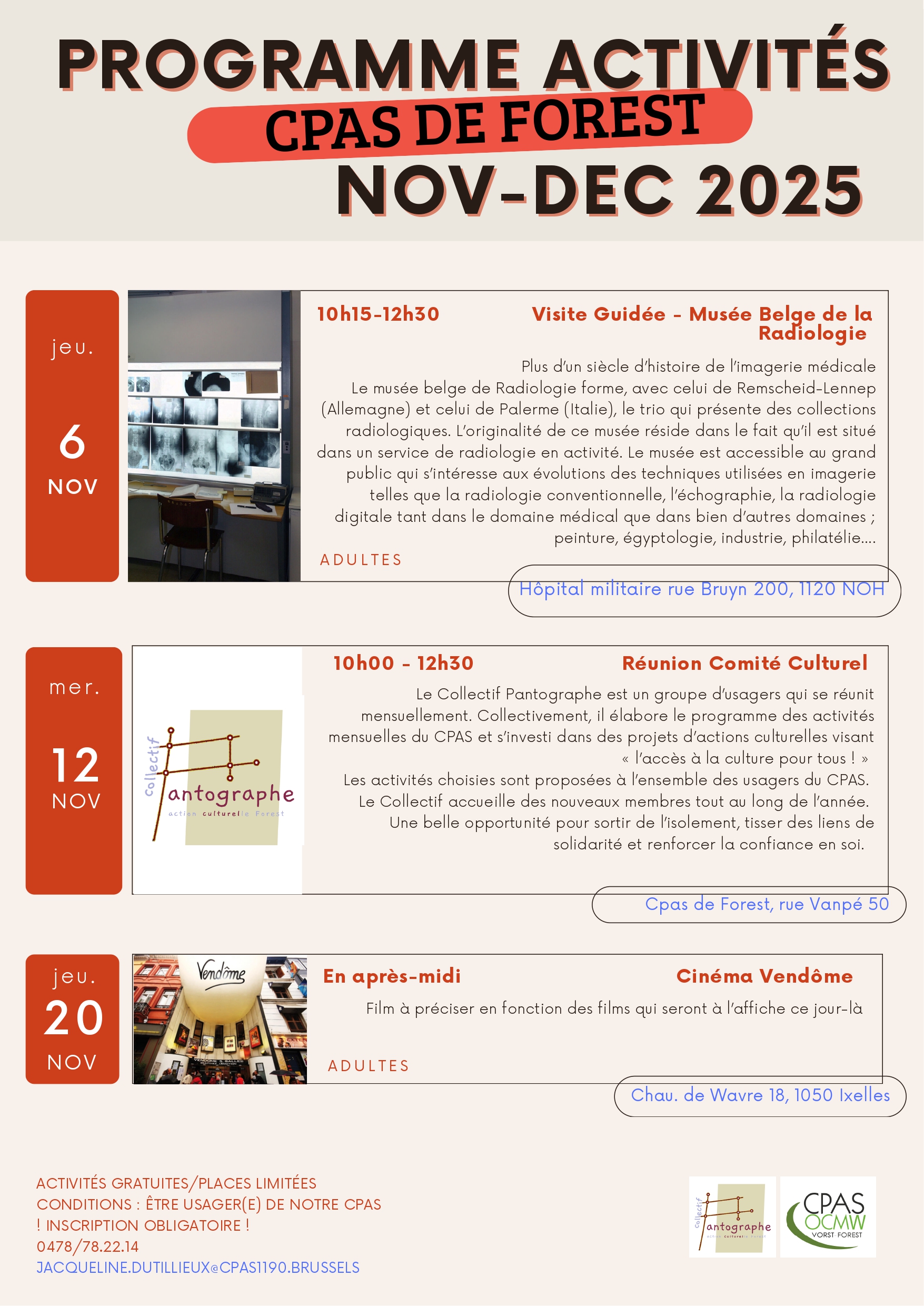 programme culturel nov